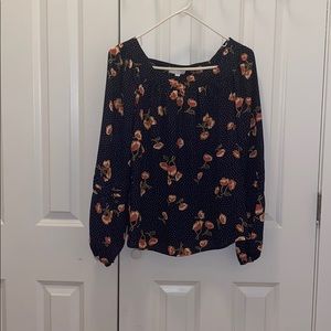 Long sleeve floral blouse